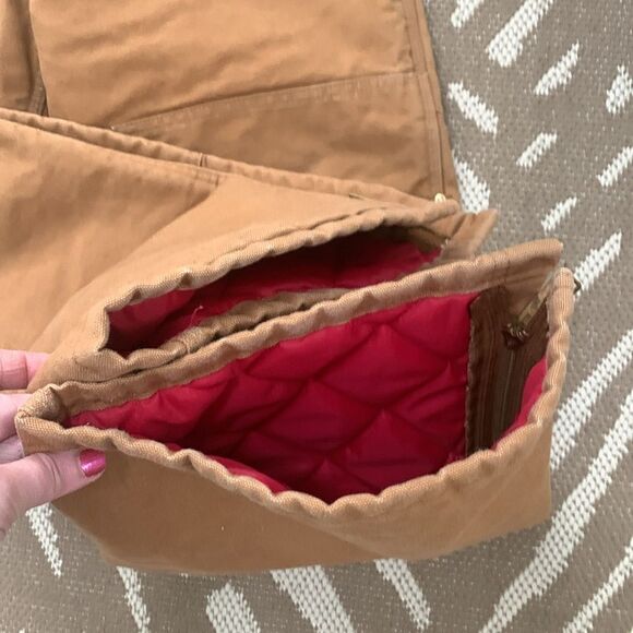 Carhartt Vintage Quilted Lined Chore Workwear Overalls R02 BRN Made In USA 36x30 - Picture 10 of 17